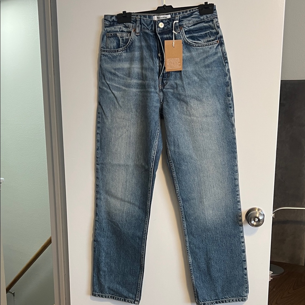 Reformation High Rise Denim Jeans in Classic Blue